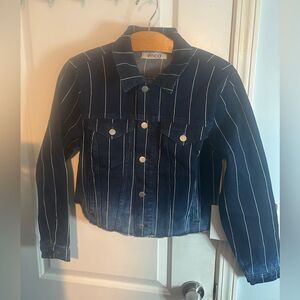 Etíca denim pinstriped blue denim jacket NWT SIZE SMALL